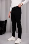 Erkek Siyah Slim Fit Likralı Dar Paça Kot Pantolon