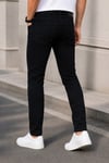Erkek Siyah Slim Fit Likralı Dar Paça Kot Pantolon