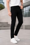 Erkek Siyah Slim Fit Likralı Jean Pantolon