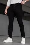 Erkek Siyah Slim Fit Likralı Jean Pantolon