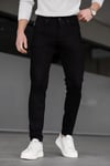 Erkek Siyah Slim Fit Likralı Jean Pantolon