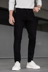 Erkek Siyah Slim Fit Likralı Jean Pantolon