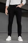 Erkek Siyah Slim Fit Likralı Jean Pantolon