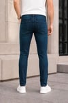 Erkek Yeşil Slim Fit Likralı Dar Paça Lazerli Kot Pantolon