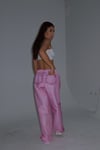 Bel Lastikli Baskılı Paraşüt Pembe Pantolon