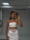 Beyaz Candy Askısız Crop 
