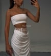 Beyaz Candy Askısız Crop 