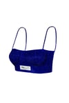 Özel Tasarım Calcite Simli Top Bralet Saks Mavi
