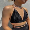 Özel Tasarım Laura Koyu Pembe Simli Bralet