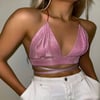 Özel Tasarım Laura Koyu Pembe Simli Bralet