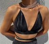 Özel Tasarım Laura Koyu Pembe Simli Bralet