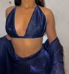 Özel Tasarım Laura Koyu Pembe Simli Bralet
