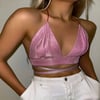 Özel Tasarım Laura Koyu Pembe Simli Bralet
