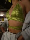 Özel Tasarım Laura Koyu Pembe Simli Bralet