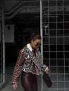 Peluş Leopar Kısa Ceket