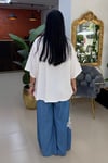 3 BOYUTLI ÇİÇEK NAKIŞ VE ZIMBA DETAYLI TENCEL TAKIM