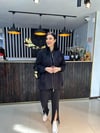 Büyük Beden 2 li fiyonk ve fermuar detaylı takım