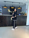 Büyük Beden 3 lü tasarım takım siyah