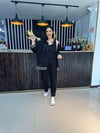 Büyük Beden 3 lü tasarım takım siyah