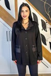 Büyük Beden Blazer Ceket - Siyah