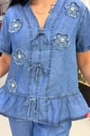 ÇİÇEKLİ TENCEL KOT TAKIM