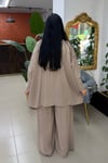 HAKİM YAKA TENCEL GOLD DÜĞMELİ İKİLİ TAKIM VİZON