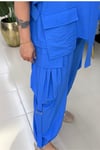 HEYBE CEPLİ SAKS TENCEL BÜYÜK BEDEN TAKIM