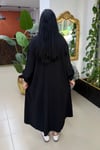 JEAN VE FERMUAR DETAYLI BÜYÜK BEDEN ELBİSE