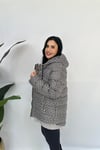 Labirent Desenli Büyük Beden Mont