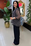 PAYETLİ FİLE ÜÇLÜ BÜYÜK BEDEN KETEN TAKIM