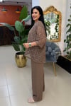 PAYETLİ FİLE ÜÇLÜ BÜYÜK BEDEN KETEN TAKIM