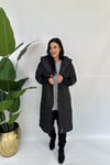 Pullu Payetli Uzun Mont - Siyah
