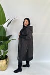 Pullu Payetli Uzun Mont - Siyah