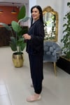 TAŞLI ZIMBA DETAYLI KETEN BÜYÜK BEDEN TAKIM