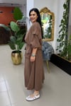 TENCEL ETEKLİ BÜYÜK BEDEN TAKIM KAHVE
