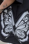 TENCEL KELEBEK BASKILI BÜYÜK BEDEN ELBİSE