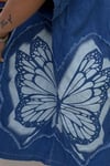 TENCEL KELEBEK BASKILI BÜYÜK BEDEN  ELBİSE
