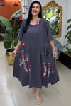 TENCEL KOT BÜYÜK BEDEN ELBİSE