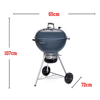 WeberMaster-Touch, Kömürlü Barbekü 57 cm, GBS E-5750 BLK EU14701004