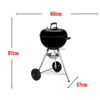 WeberOriginal Kettle  Kömürlü Barbekü 47cm E-4710 BLK EU13101004