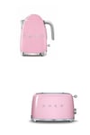 SMEGPembe Kettle Ve 2x1 Ekmek Kızartma Makinesi Seti KLF03-TSF01PKEUPembe Set 
