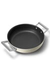 SMEGSMEG Cookware 50'S Style Krem Pilav Tenceresi Cam Kapaklı 28 cm CKFD2811CRM