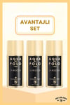 Aqua Di Polo 1987 La Rocca Parfümlü Kadın Deodorant Seti 150 ml 3 Adet| Çiçeksi, Oryantal | Alüminyum İçermez
