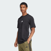 Adidas  Regular Fit Düz T-Shirt Siyah Beyaz Renk SİYAH BEYAZ