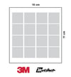 3M Gri Reflective (Reflektif) 16'lı Kare Sticker Etiket Modeli