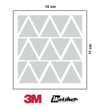 3M Gri Reflective (Reflektif) 21'li Üçgen Sticker Etiket Modeli