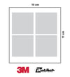 3M Gri Reflective (Reflektif) 4'lü Kare Sticker Etiket Modeli