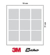 3M Gri Reflective (Reflektif) 9'lu Kare Sticker Etiket Modeli