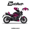 Bajaj Dominar Purple Cloud Sticker Etiket Kaplama Model