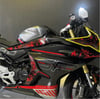 MotosikletCF Moto 450SR Far Yanı Fırtına Kırmızı Parçalı Kaplama Sticker Etiket 